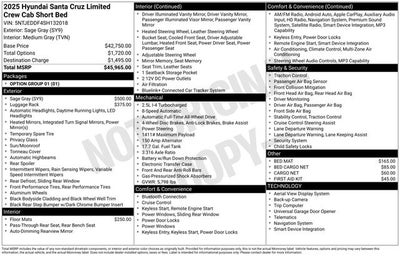 2025 Hyundai Santa Cruz Limited