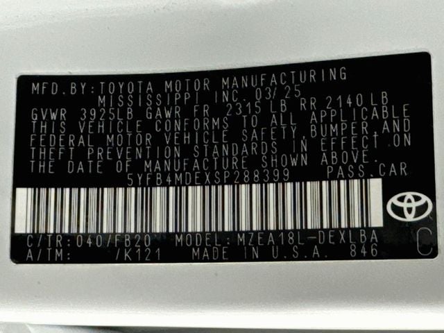2025 Toyota Corolla LE