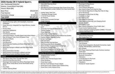 2026 Honda CR-V Hybrid Sport-L