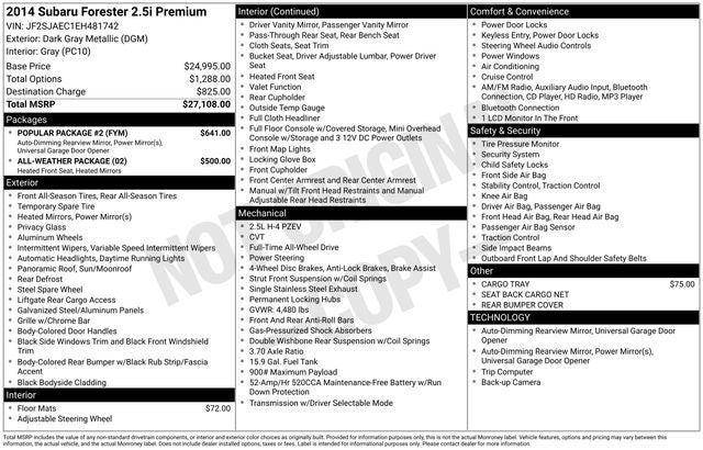 2014 Subaru Forester 2.5i Premium