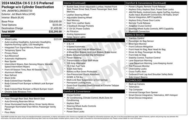 2024 Mazda Mazda CX-5 2.5 S Preferred Package