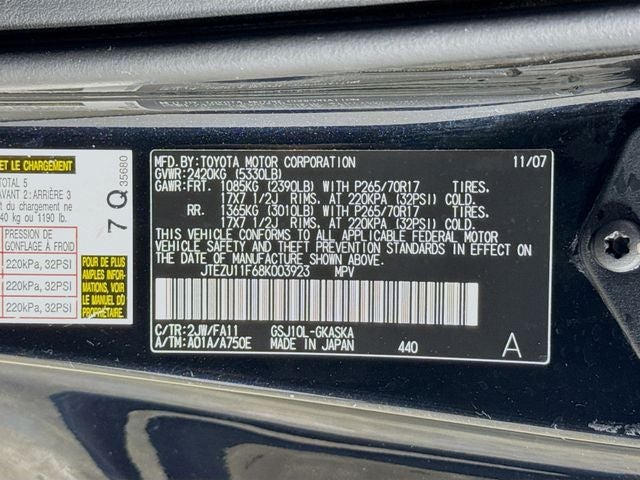 2008 Toyota FJ Cruiser BASE