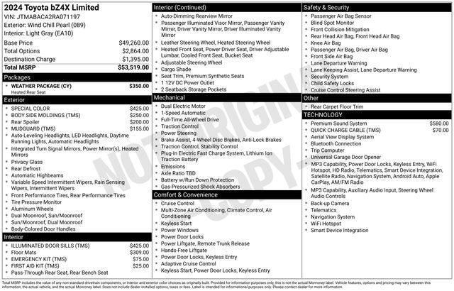 2024 Toyota bZ4X Limited