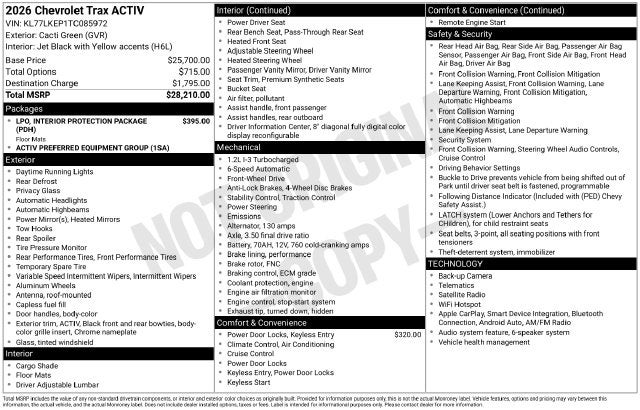 2026 Chevrolet Trax ACTIV