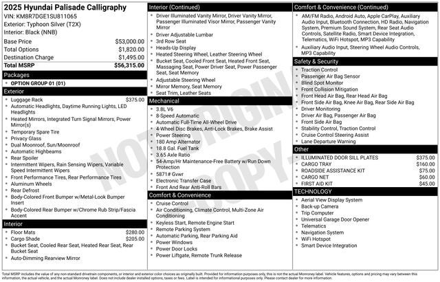 2025 Hyundai Palisade Calligraphy