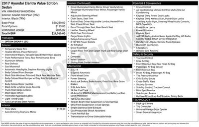2017 Hyundai Elantra Value Edition