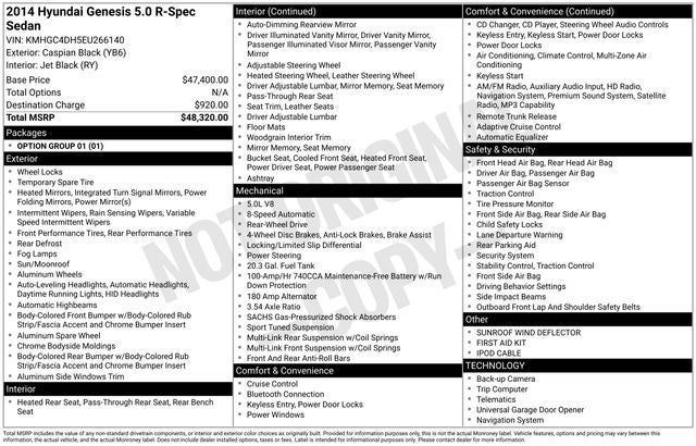 2014 Hyundai Genesis 5.0 R-Spec