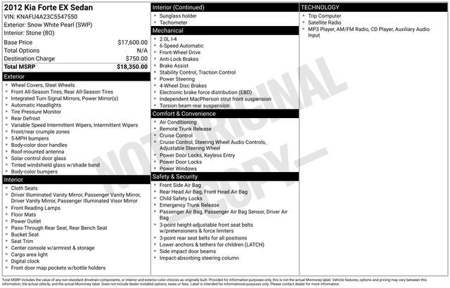 2012 Kia Forte EX