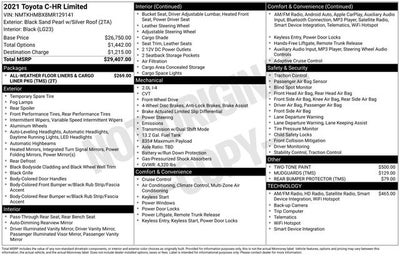 2021 Toyota C-HR Limited