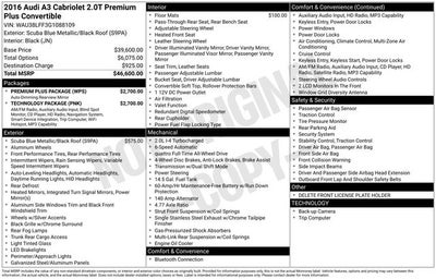 2016 Audi A3 2.0T Premium Plus quattro
