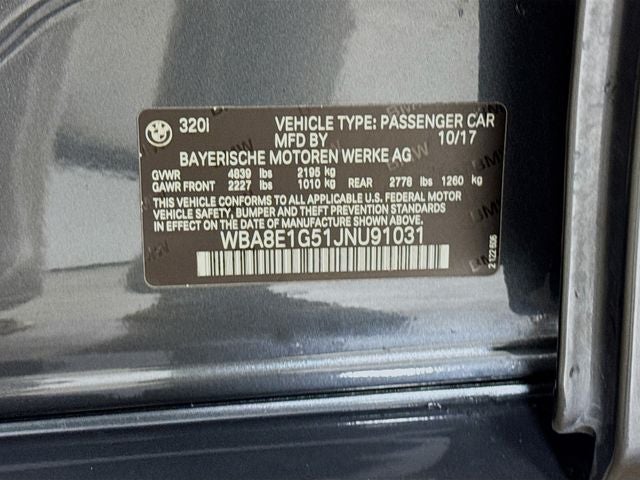 2018 BMW 3 Series 320i