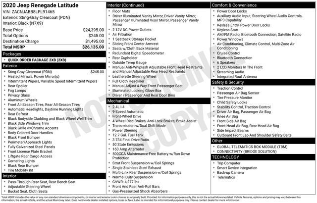 2020 Jeep Renegade Latitude